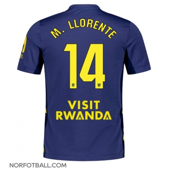 Billige Fotballdrakt Atletico Madrid Marcos Llorente #14 Replika Bortedrakt 2025-26 Kortermet